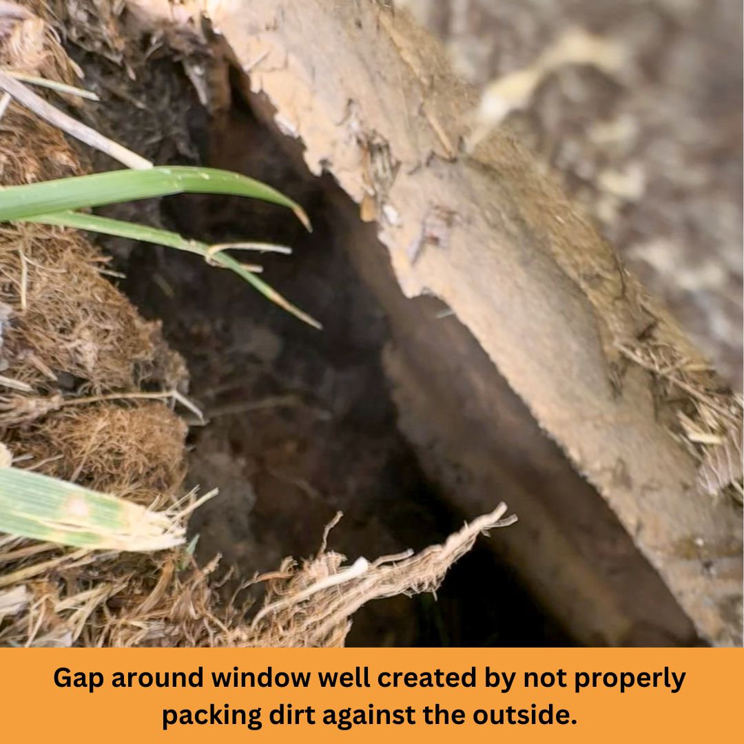 poor window well installation