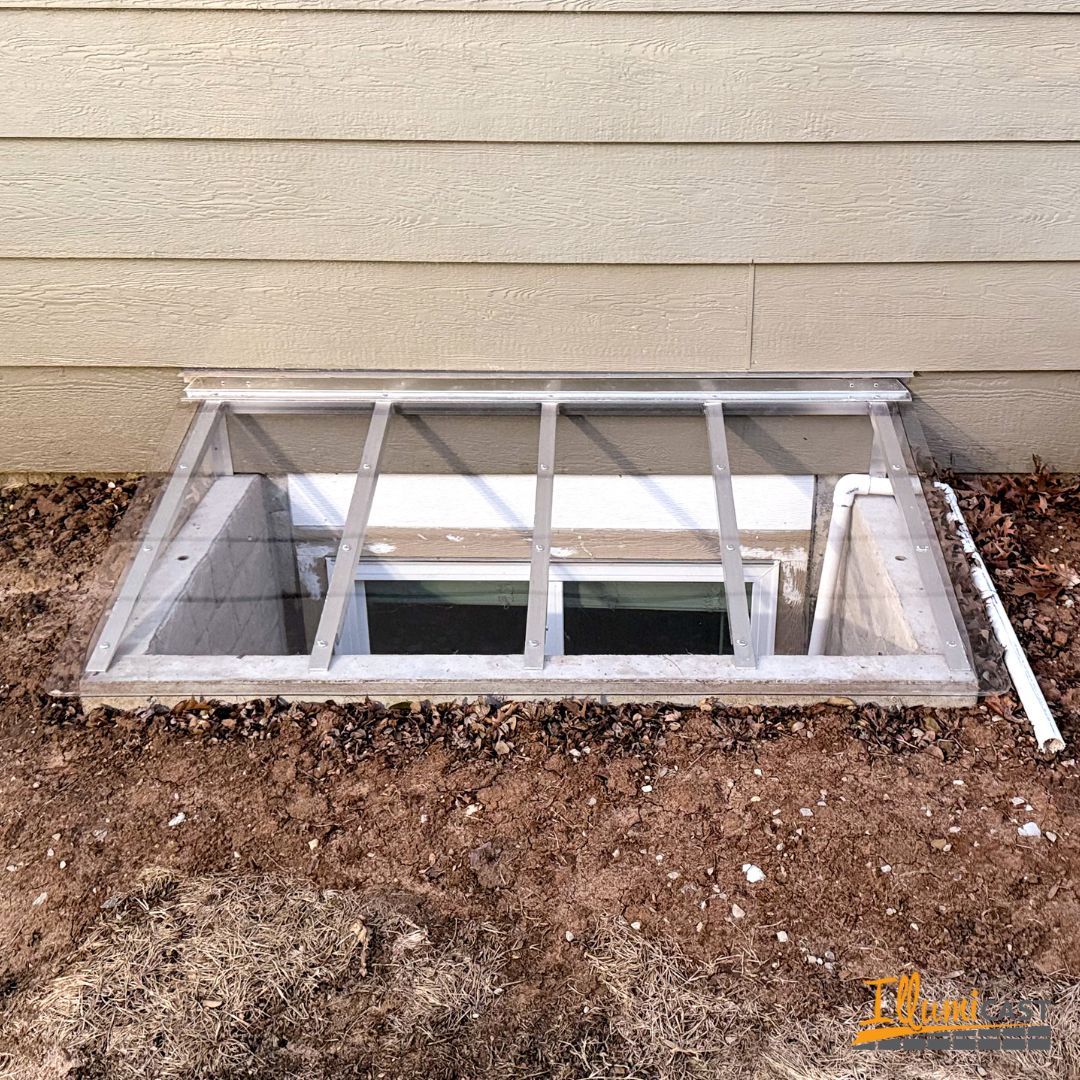 Illumicast egress window well installation Wichita, KS