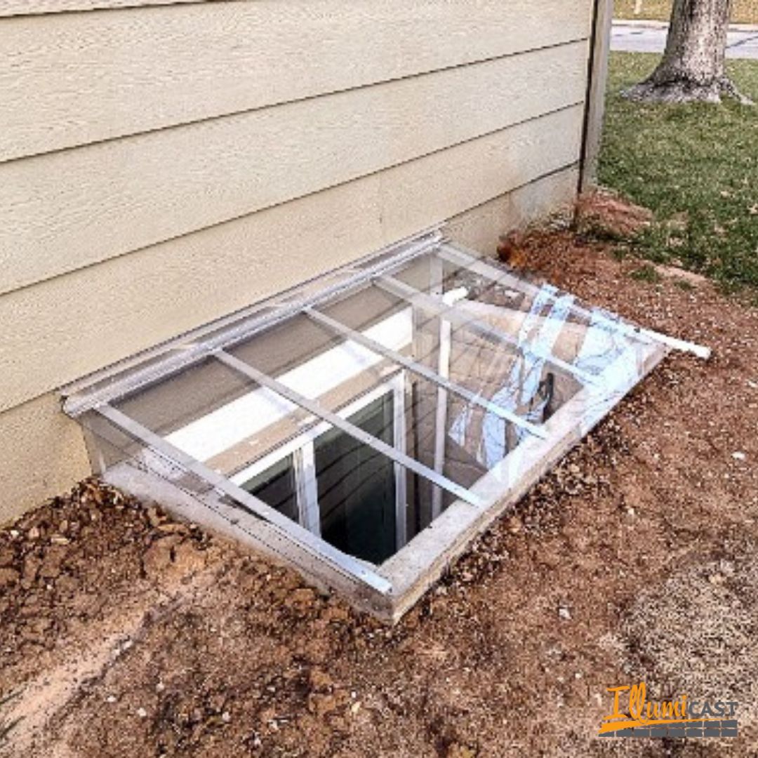 Illumicast egress window well installation Wichita, KS