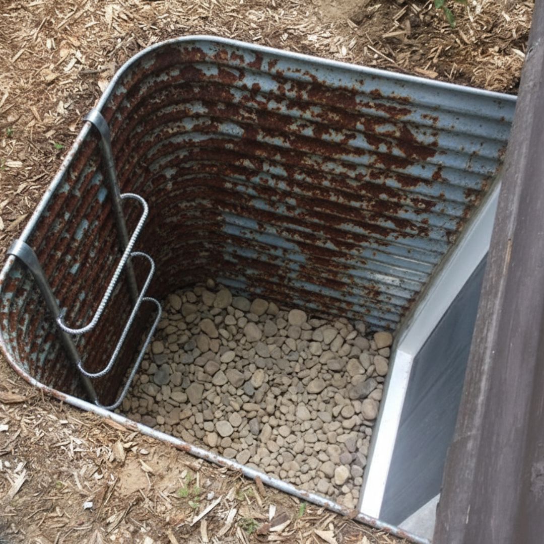 steel egress window well