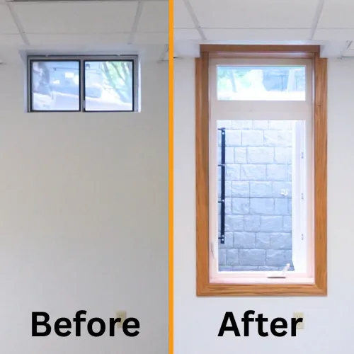 replace small basement window with egress window